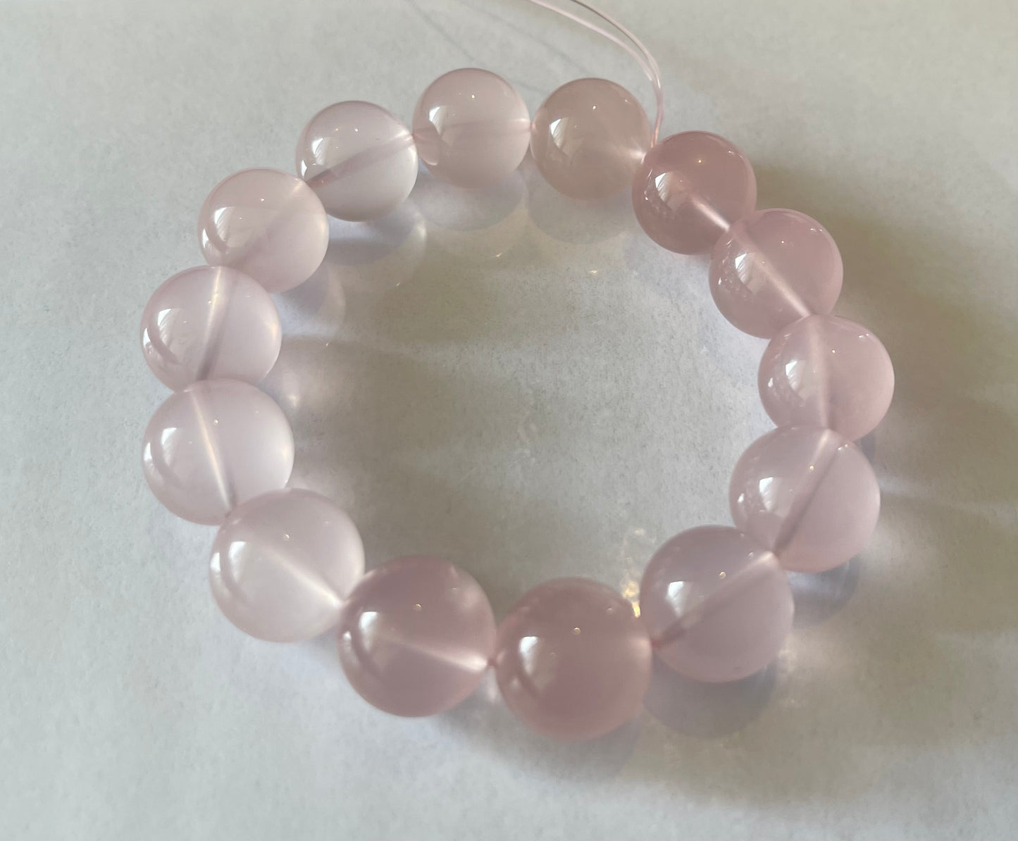 No.33 Limited Edition” Misty Starlight Rose Quartz Bracelet