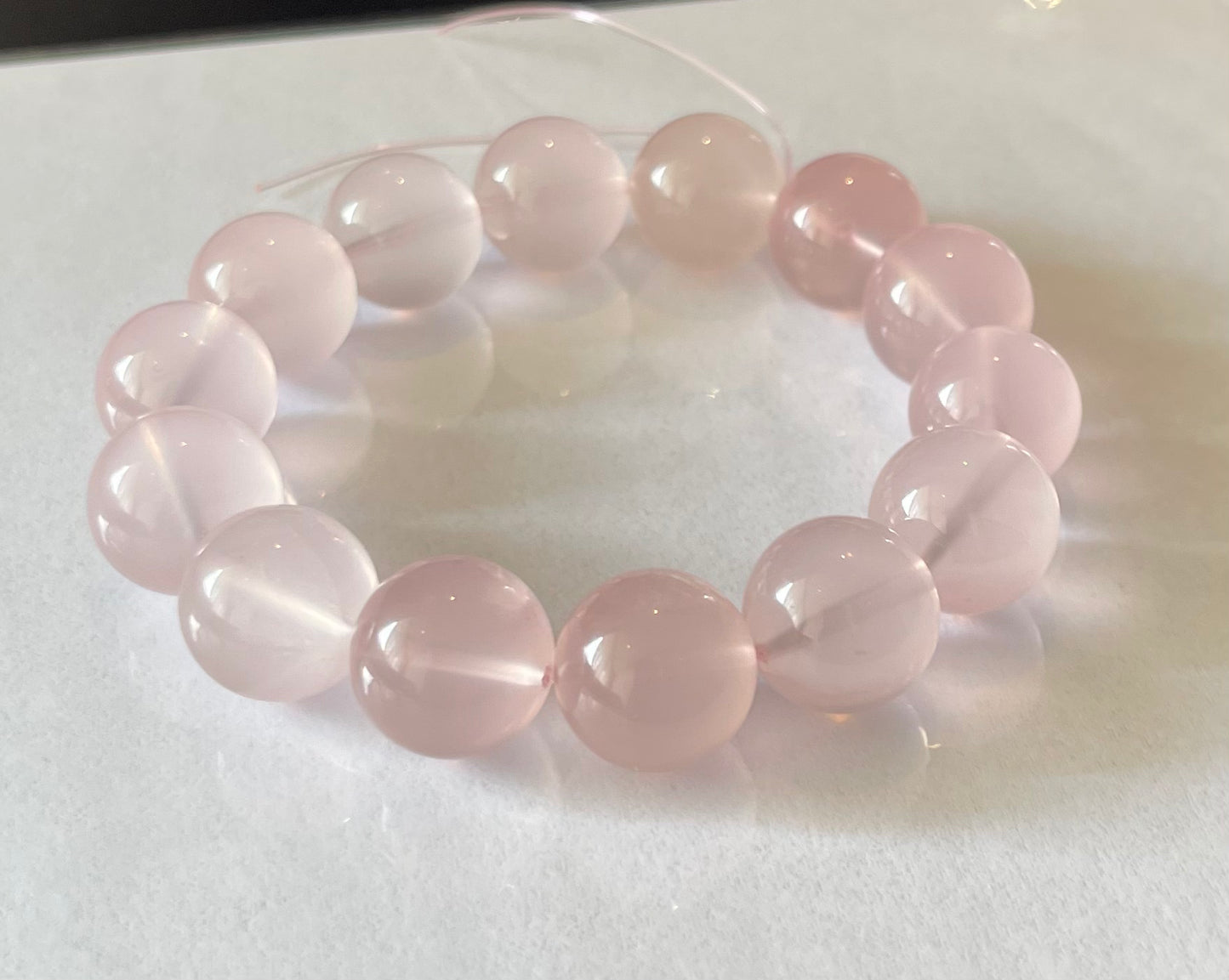 No.33 Limited Edition” Misty Starlight Rose Quartz Bracelet