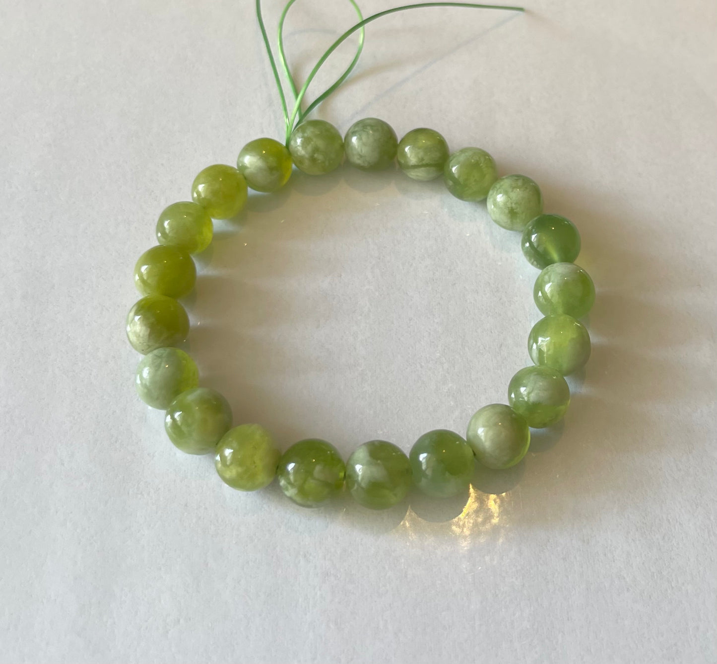 No.39 Limited Edition muscat grape & cream style bracelet (Green Serpentine) x2