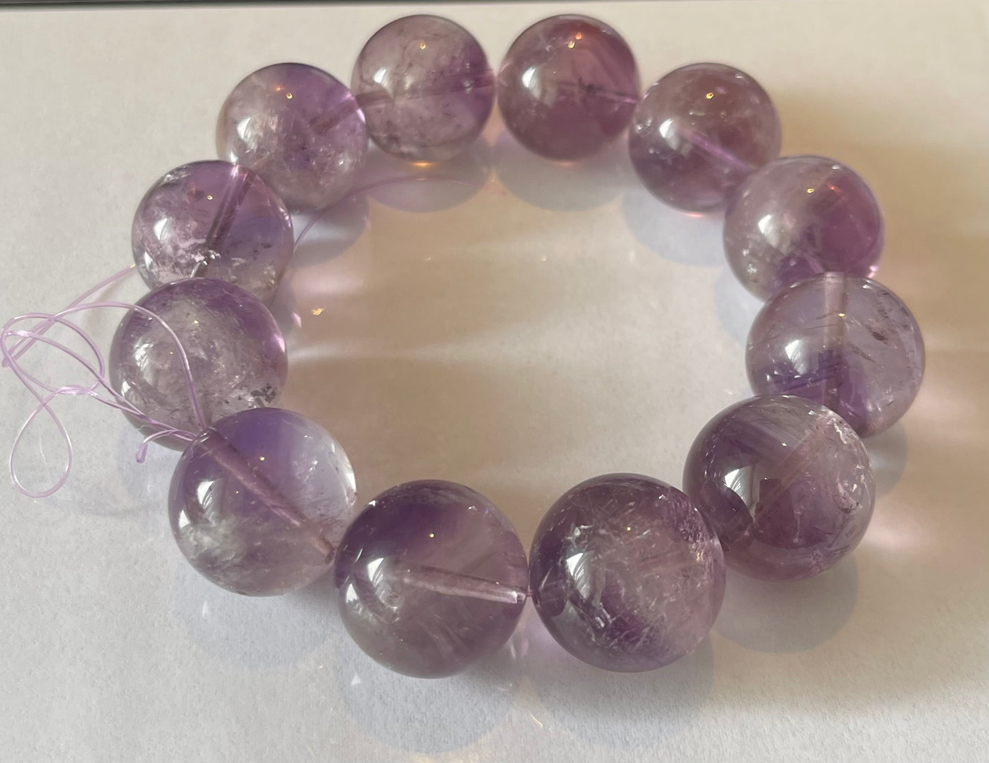 No.42 “Celestial Veil” Purple Rutile Quartz Bracelet