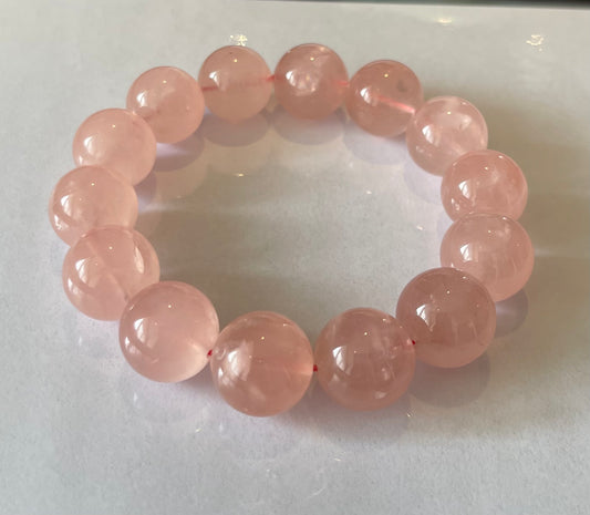 No.11 Limited Edition Grapefruit Rose Quartz Bracelet (4 available)