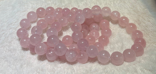 Ultra Rare 12.6mm Premium Milky Rose Quartz – Jelly Pink Everyday Sweetheart