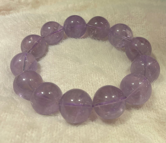 Rare 17mm Dreamy Lavender Amethyst – Ice Jelly Purple Glow (Limited)