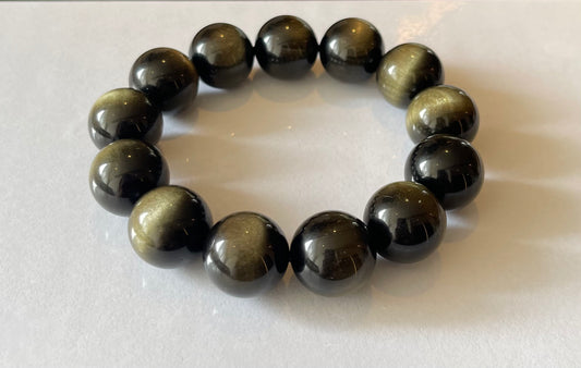 No.25 Limited Edition Gold Sheen Obsidian bracelet