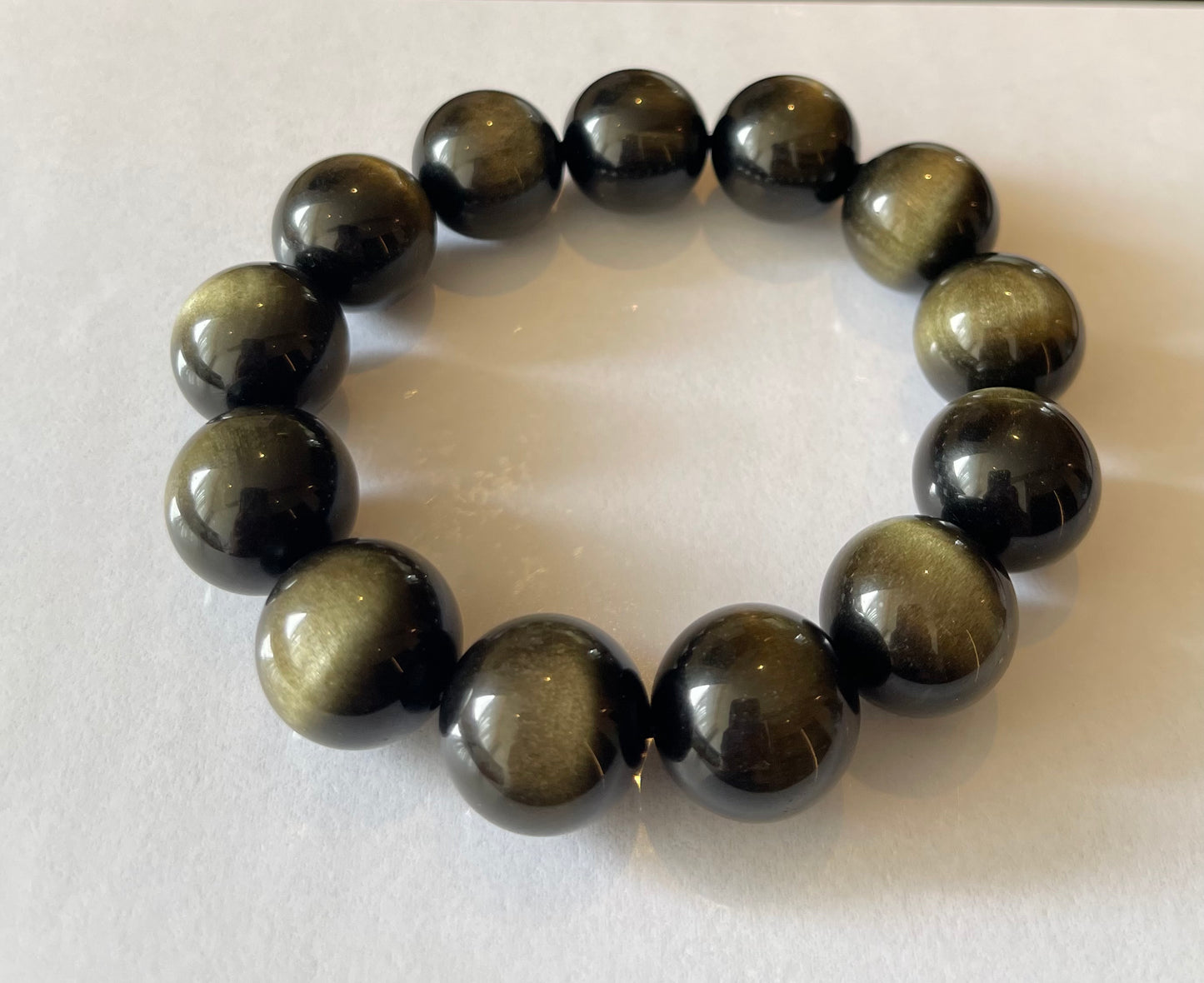 No.25 Limited Edition Gold Sheen Obsidian bracelet