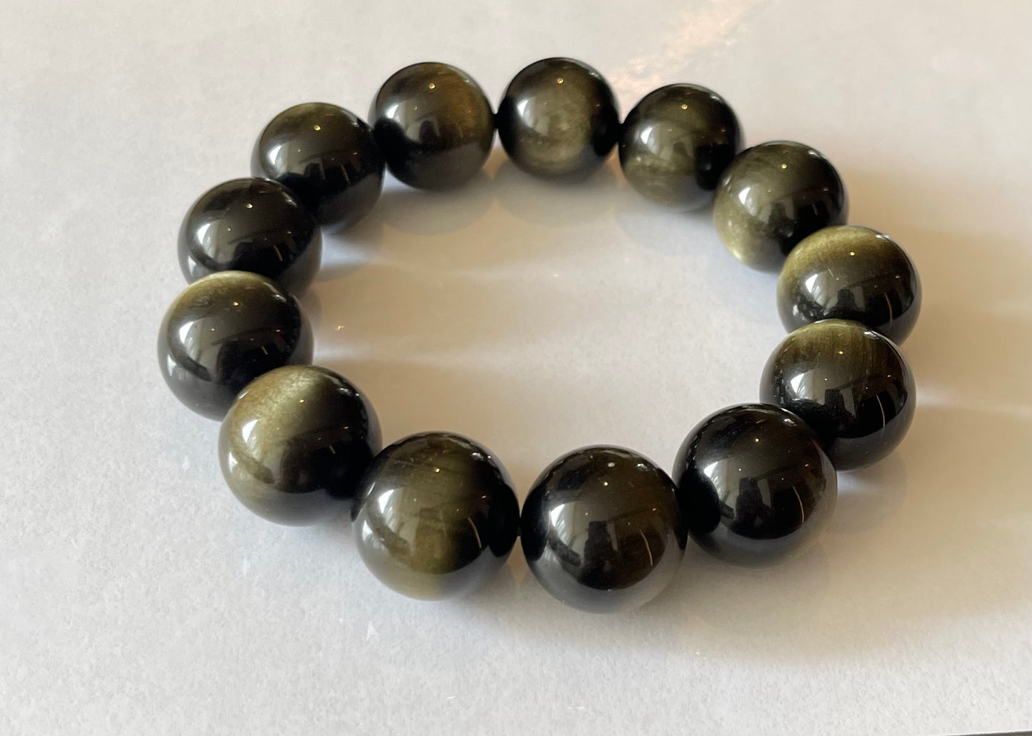 No.25 Limited Edition Gold Sheen Obsidian bracelet