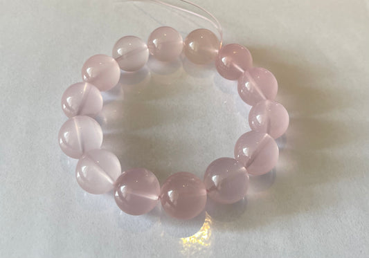 No.33 Limited Edition” Misty Starlight Rose Quartz Bracelet
