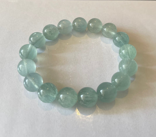 No.36 – Limited Edition Brushed Fluorite Bracelet (Lighter Green)