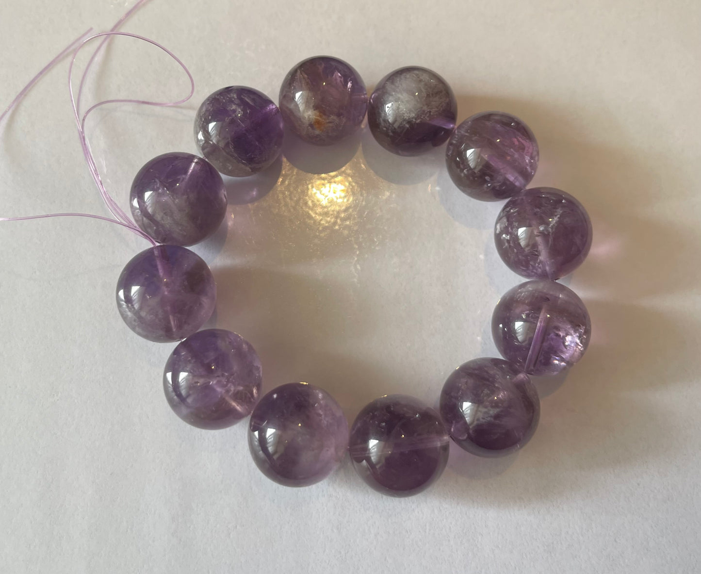 No.43 “Celestial Threads” Amethyst Hair Quartz Bracelet