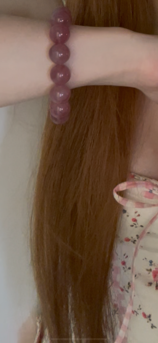 Ultra Rare 13mm Premium Milky Rose Quartz – Jelly Pink Dreamy Glow