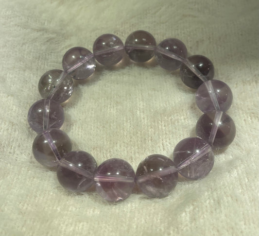 Ultra Rare 16-17mm Bolivian Smoky Lavender Amethyst – Ice Mist Purple