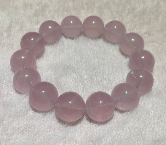 Ultra Rare 17mm Premium Milky Rose Quartz – Jelly Pink Princess Glow