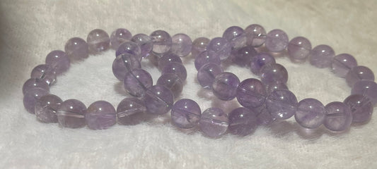 Premium 12 mm Bolivian Amethyst – Milky Purple Golden Silk Dream