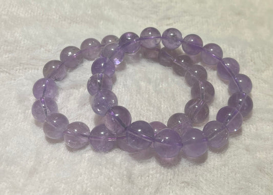 Premium 11.3mm Bolivian Amethyst – Soft Milky Purple Dream