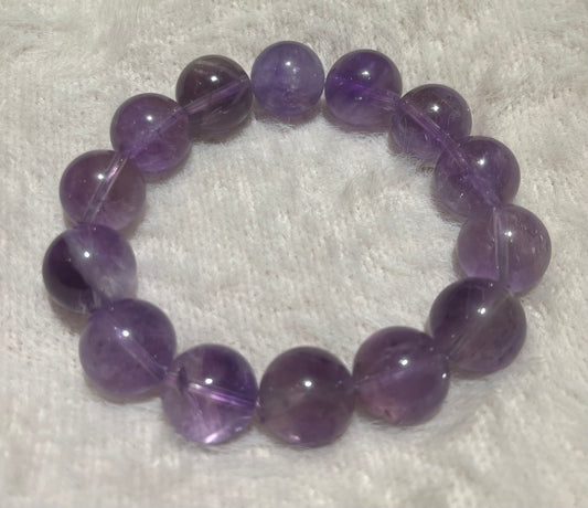 Premium 15.5mm Bolivian Deep Gradient Amethyst – Royal Violet Depth