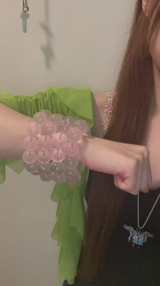 20mm No.27 Limited Edition Dreamy Mist Rose Quartz Bracelet