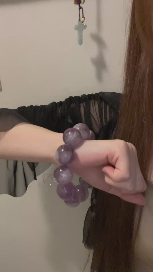 22mm No.01 Royal Violet Rabbit Hair Quartz Bracelet (Self-kept Level) The Collector’s Trio