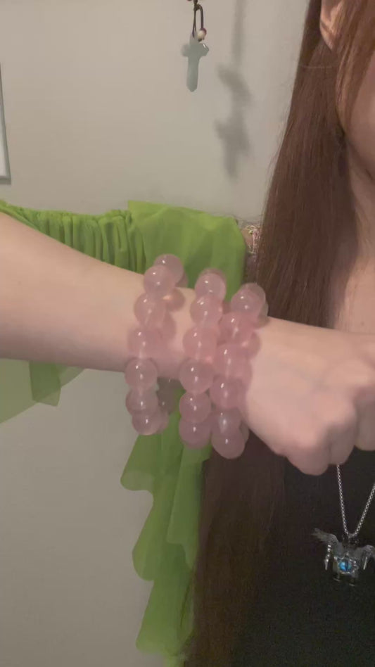 17mm No.12A Limited Edition Jelly Rose Quartz Bracelet (x3 available)