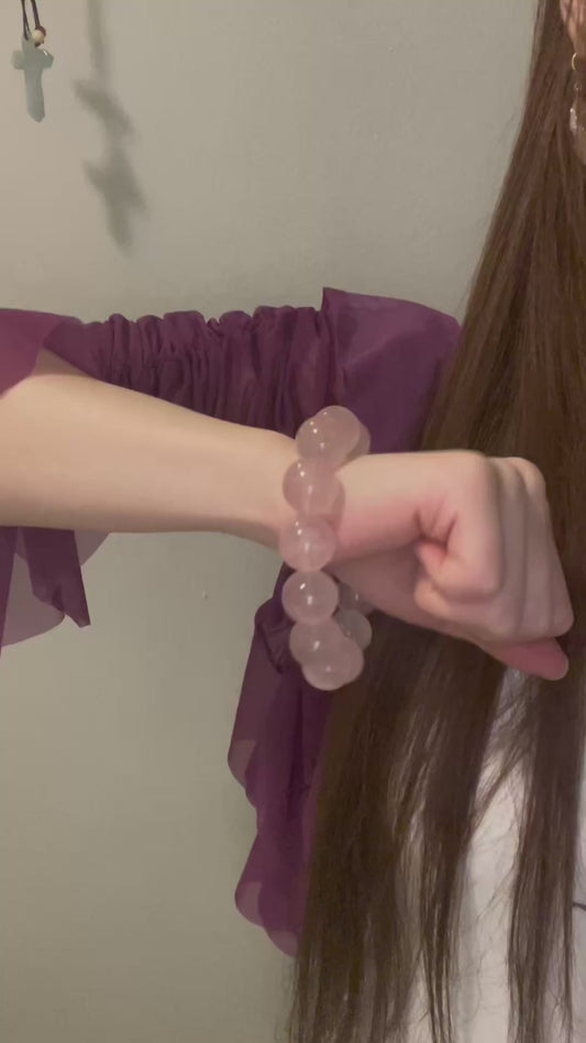 17mm No.12 Limited Edition Jelly Rose Quartz Bracelet